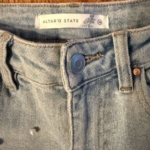 Altar'd State Women's High Rise Light Blue Jeans